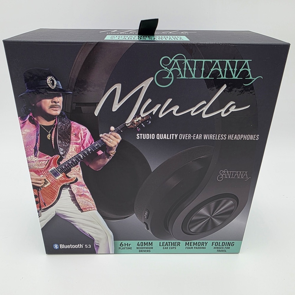 Carlos Santana Mundo Studio Quality Over-Ear Wireless Headphones NEW In Box